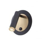 Sieninis LED šviestuvas CLOSER 6W juodos/žalvario spalvos
