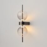 Sieninis LED šviestuvas DOUBLE MOON juodos spalvos - Image 2