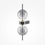 Sieninis LED šviestuvas DOUBLE MOON juodos spalvos