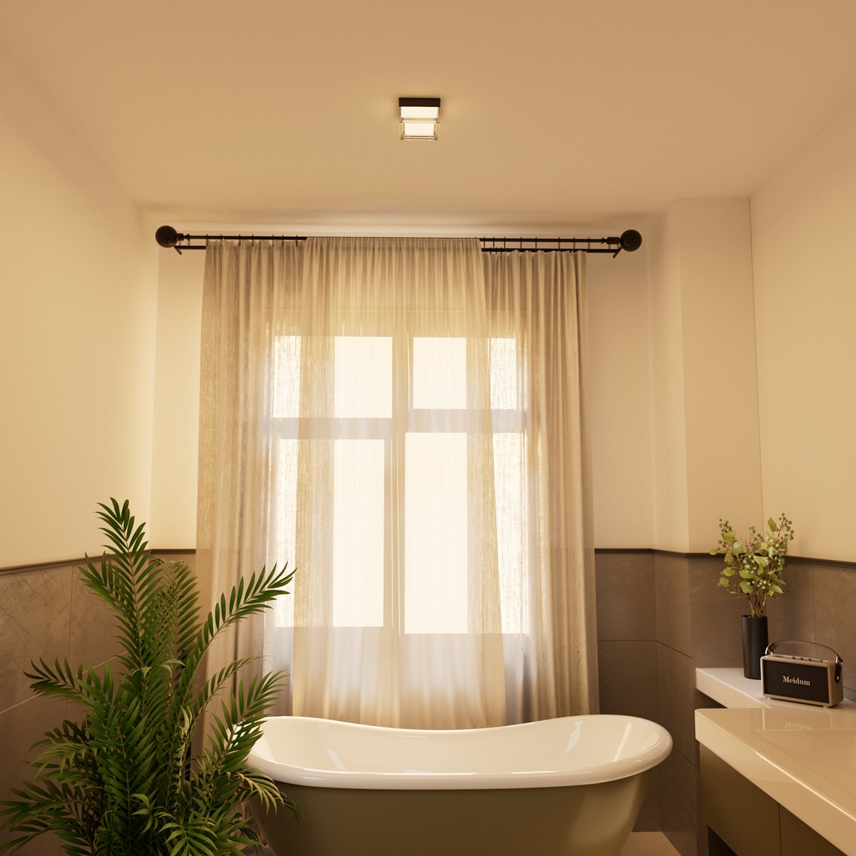 PLF-53628-BK_x3 Lubinis lauko LED šviestuvas NEFIS 9W IP65 juodos spalvos - Image 3