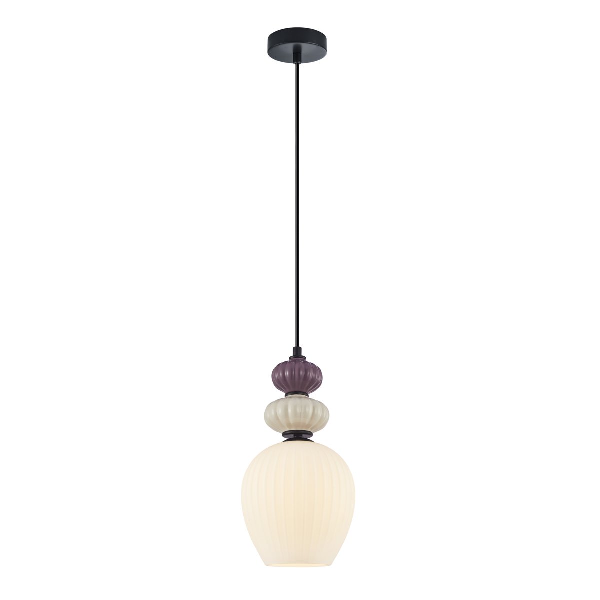 PND-36816-1B-BK-WH Pakabinamas šviestuvas DOMALI juodos/baltos/violetinės spalvos - Image 1