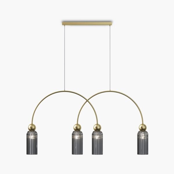 Pakabinamas šviestuvas ANTIC pilkos/aukso spalvos