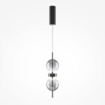 Pakabinamas LED šviestuvas DOUBLE MOON juodos spalvos