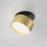 Įmontuojamas LED šviestuvas ONDA juodos/aukso spalvos