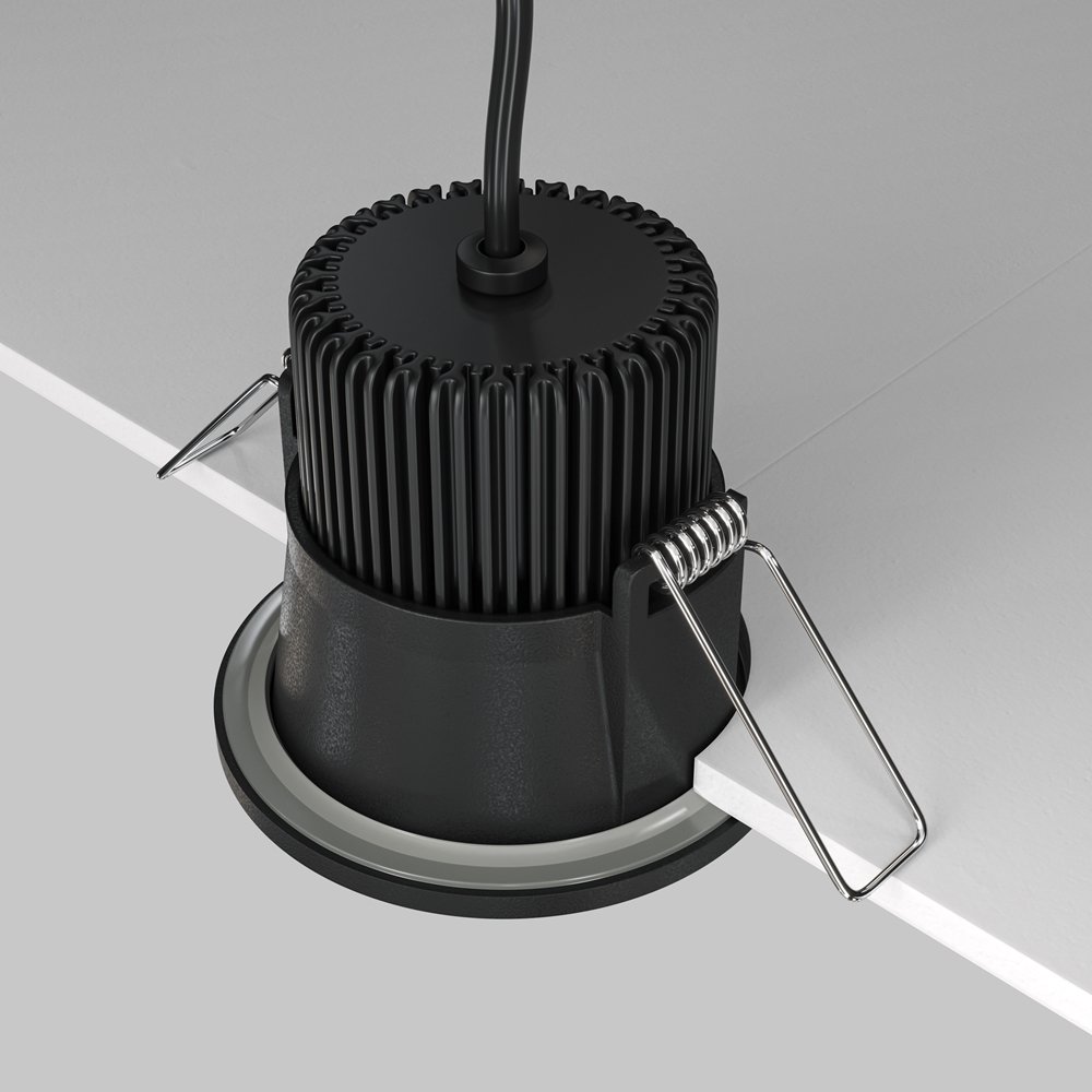 RENDER_Mounting_components_DL034_01_06W4K_D_B_low Įmontuojamas šviestuvas ZOOM 6W 3000K IP65 juodos spalvos - Image 6