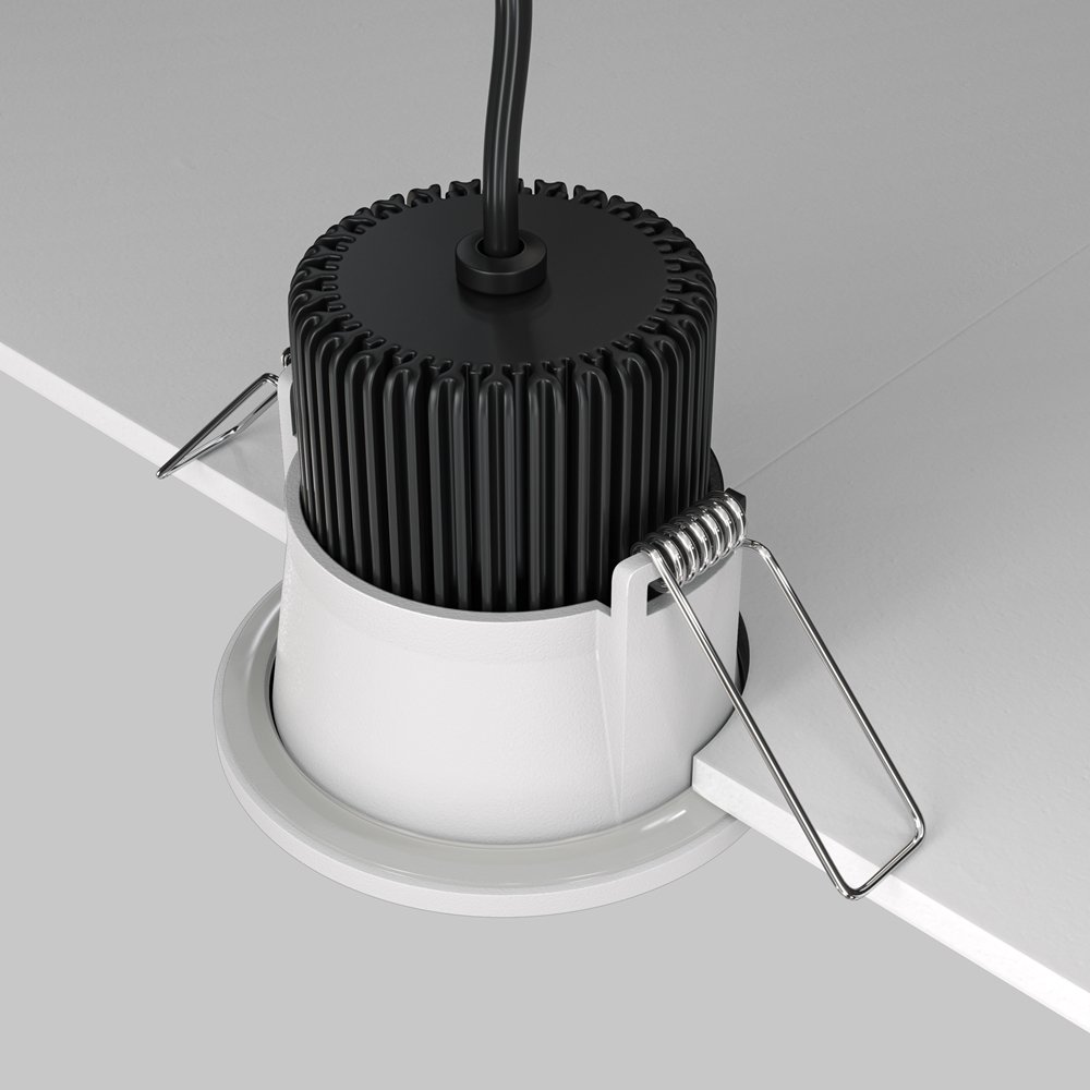 RENDER_Mounting_components_DL034_01_06W4K_W_low Įmontuojamas šviestuvas ZOOM 6W 4000K IP65 baltos spalvos - Image 5