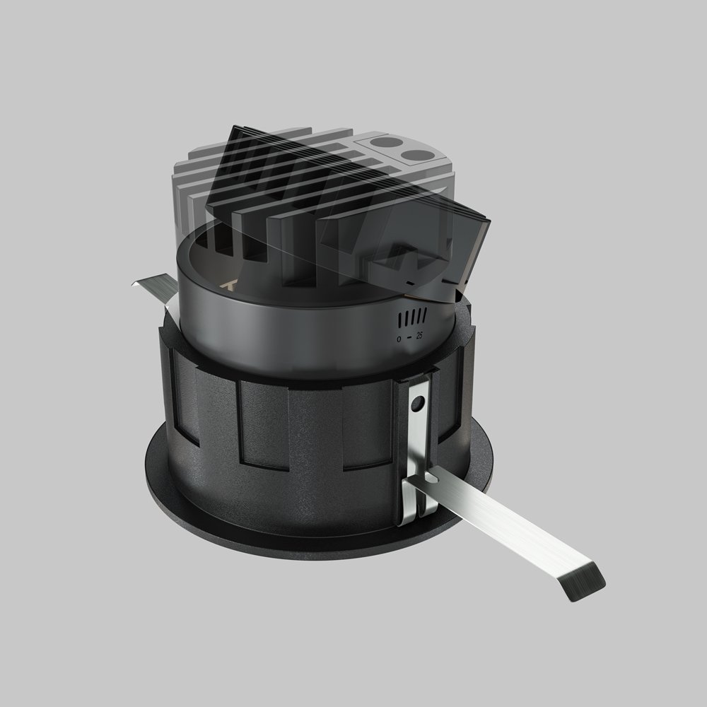 RENDER_Technical_Feature_DL057_10W3K_B_low Įleidžiamas LED šviestuvas WISE 10W juodos spalvos - Image 6