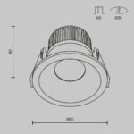 Įmontuojamas šviestuvas ZOOM 6W 4000K IP65 baltos spalvos - Image 6
