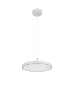 Pakabinamas LED šviestuvas 25146 baltos/žalvario spalvos