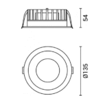 Įmontuojamas LED šviestuvas Downlight 20W 12035 CCT - Image 3