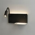 Sieninis LED šviestuvas SHELF kairinis juodos spalvos