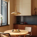 Pakabinamas LED šviestuvas MANUKA P0674 kreminės spalvos