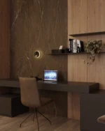 Sieninis LED šviestuvas LUX W0432 juodos spavlos - Image 3