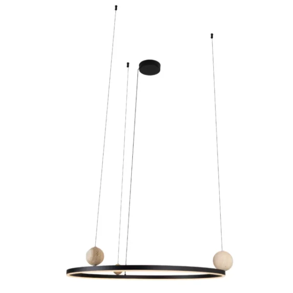 Pakabinamas LED šviestuvas SOLARIS P0702 juodos spalvos