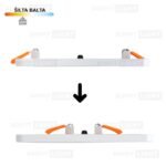 Įmontuojama LED panelė UNO 10W 3000K - Image 4