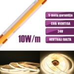 LED juosta 24Vdc, 10W/m, COB 480LED/m, 1160lm/m, 4000K