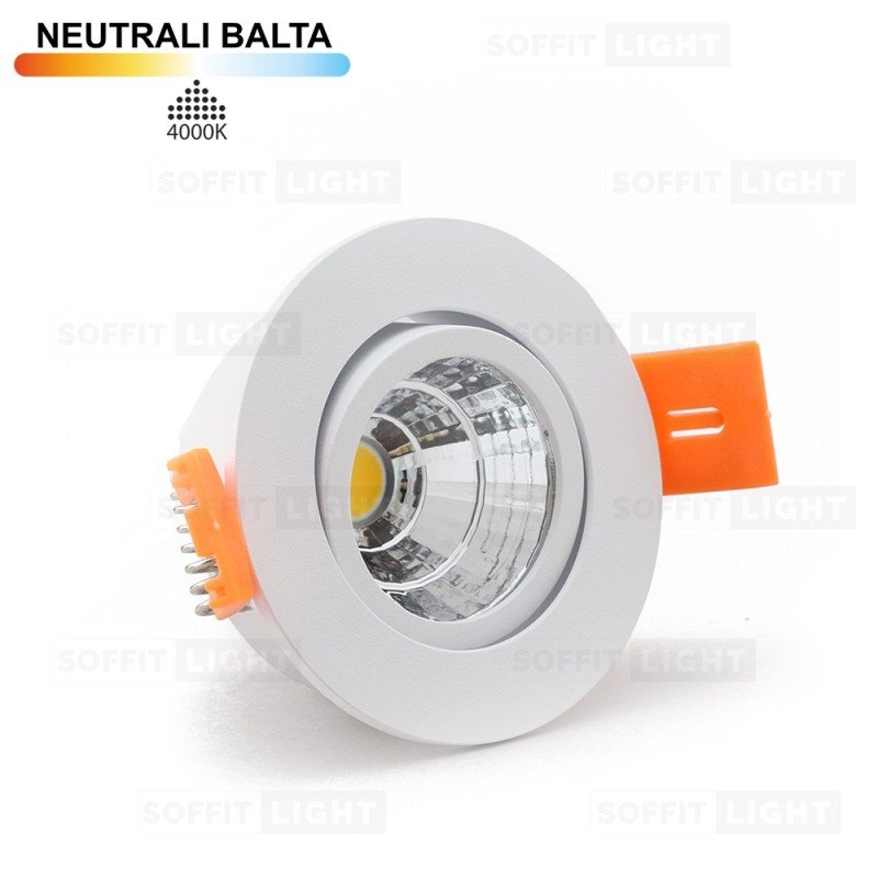 imontuojamas-led-sviestuvas-3w-baltas-4000k-ip44-su-jungtimi Įmontuojamas LED šviestuvas 3W IP44 4000K - Image 1