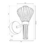 Sieninis LED šviestuvas PADRE 8W aukso spalvos - Image 6