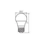 LED lemputė E27 G45 6.5W 806lm 3000K - Image 3